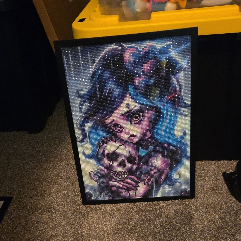 Colorful Art Print with Blue and Purple Hues